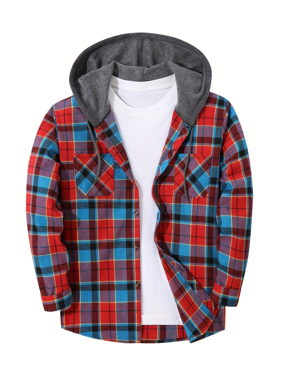 Bradley | Checked Hooded Shirt