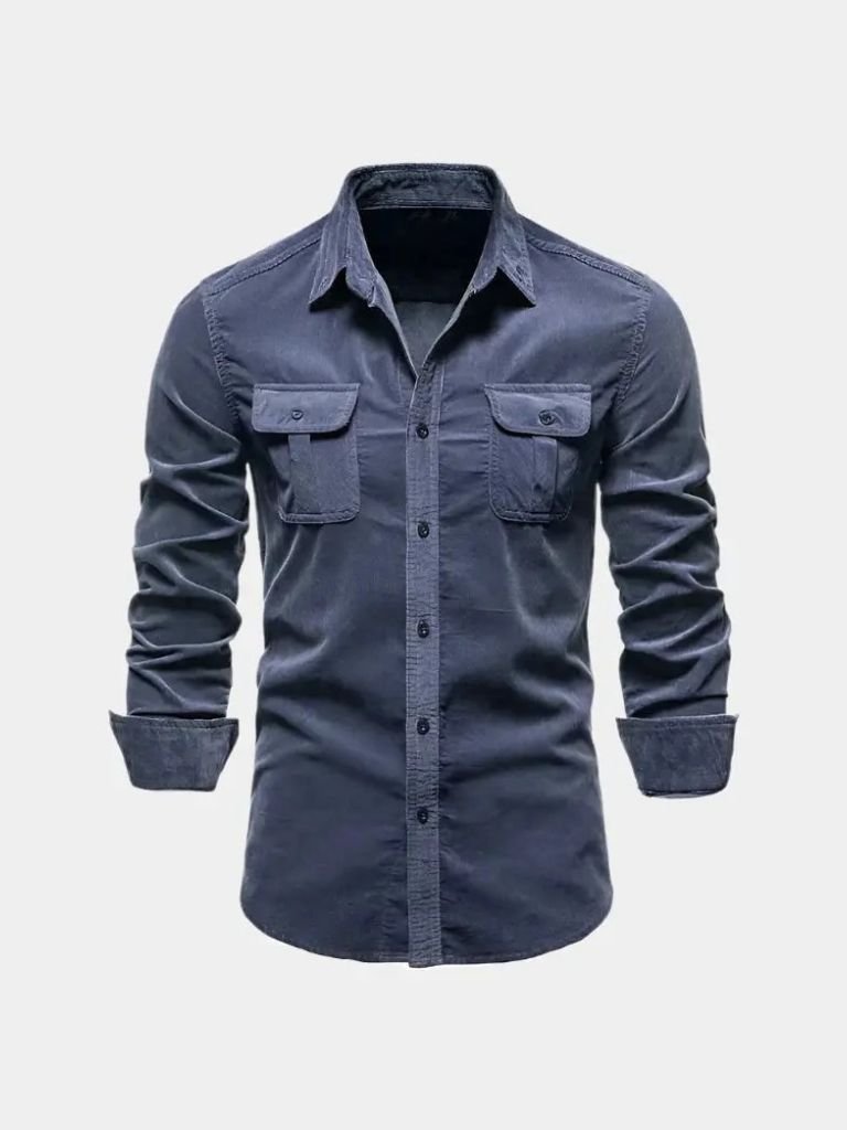 Casual Business Corduroy Shirt - Cross &amp; Crown - Cross &amp; Crown