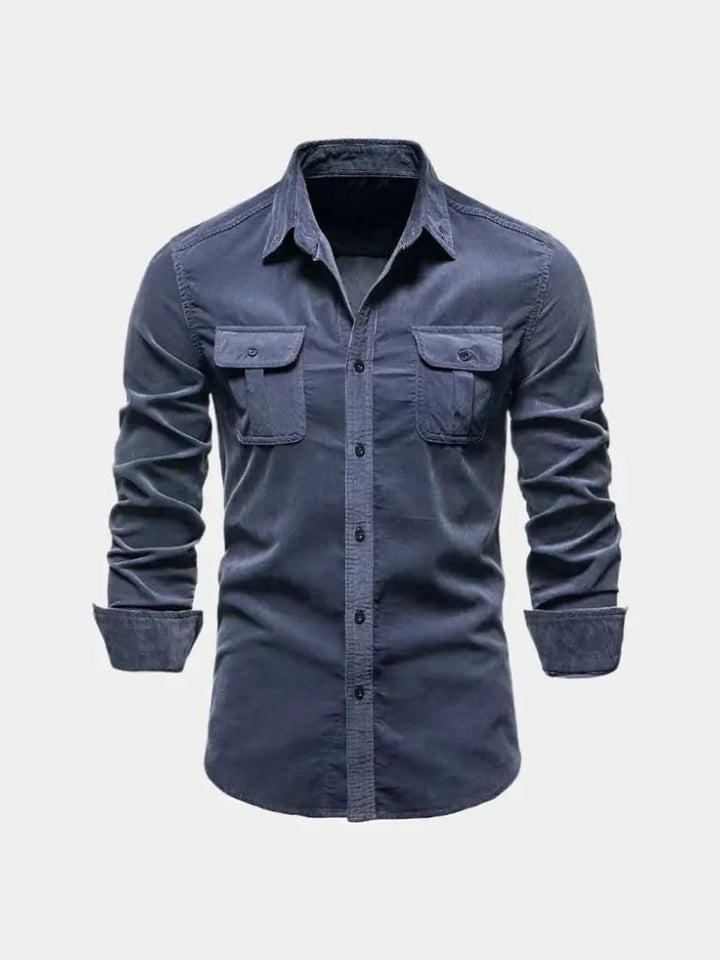 Casual Business Corduroy Shirt - Cross &amp; Crown - Cross &amp; Crown
