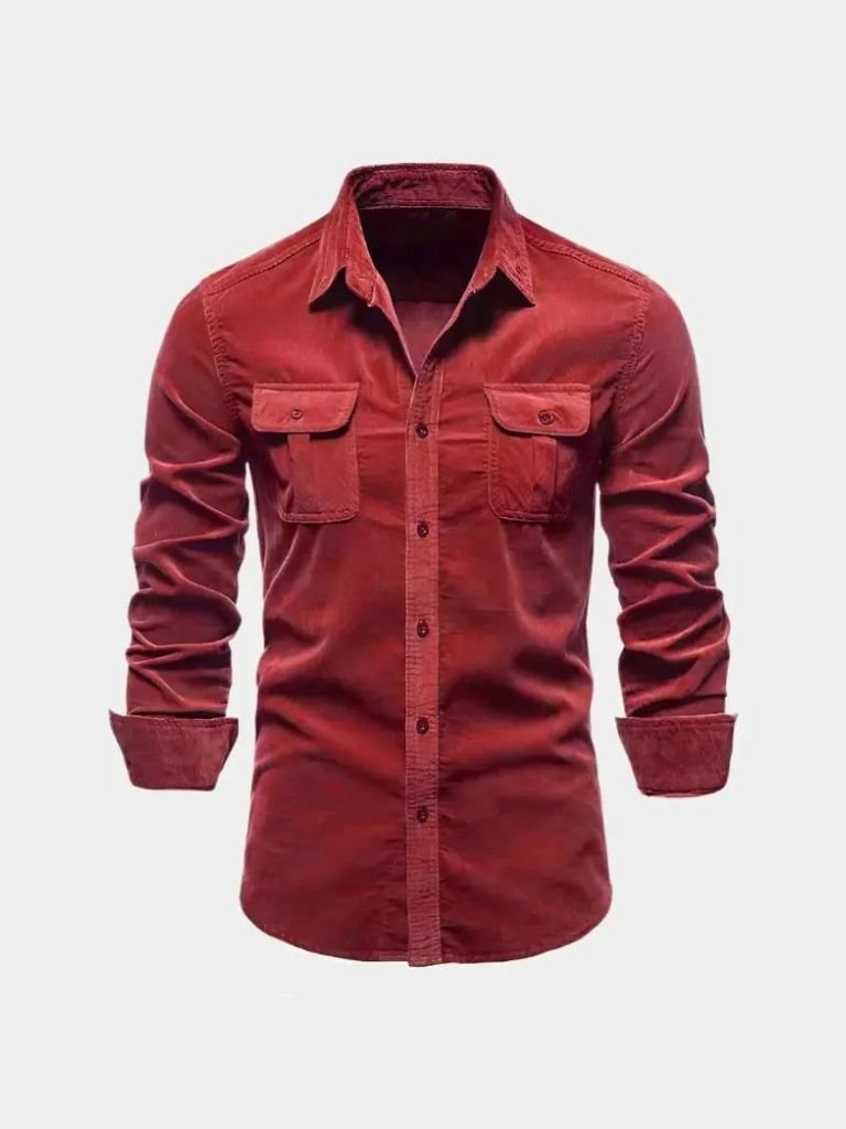 Casual Business Corduroy Shirt - Cross &amp; Crown - Cross &amp; Crown