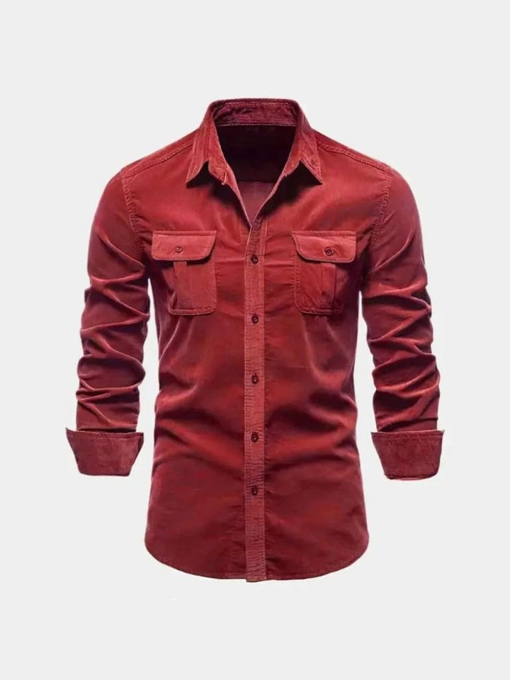 Casual Business Corduroy Shirt - Cross &amp; Crown - Cross &amp; Crown