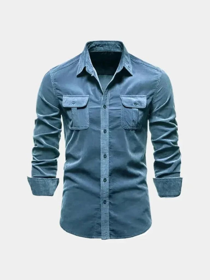 Casual Business Corduroy Shirt - Cross &amp; Crown - Cross &amp; Crown