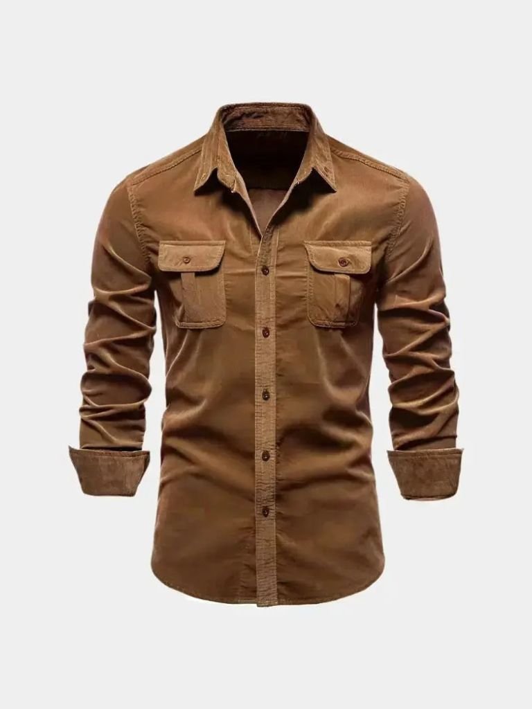Casual Business Corduroy Shirt - Cross &amp; Crown - Cross &amp; Crown
