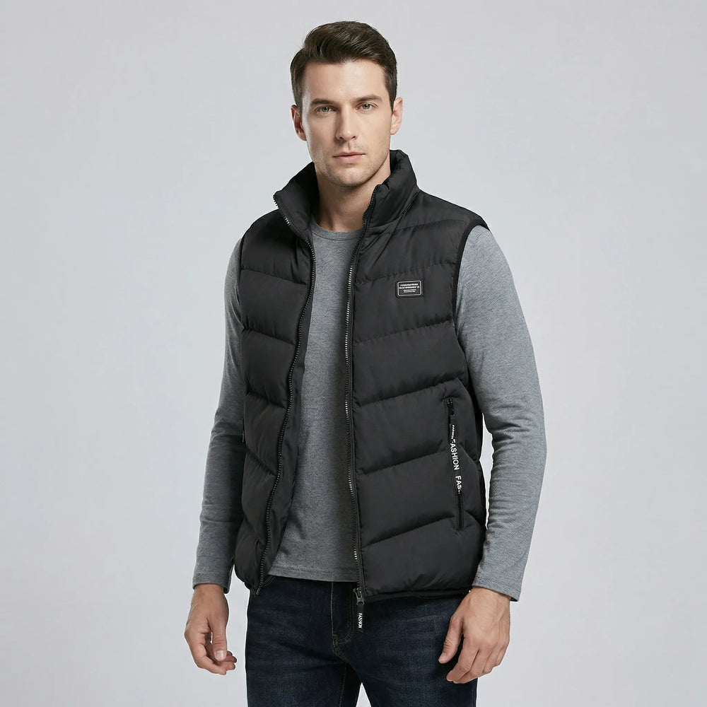 Men's Quilted Vest Full Zip Lightweight Puffer Gilet 2
