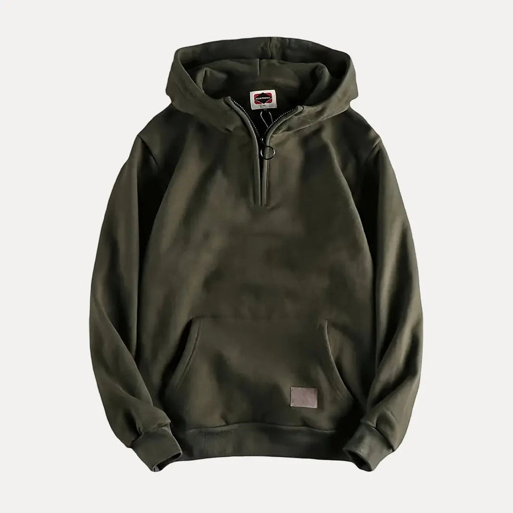 Men's Half Zip Hoodie Relaxed Fit Pullover Sweatshirt 2