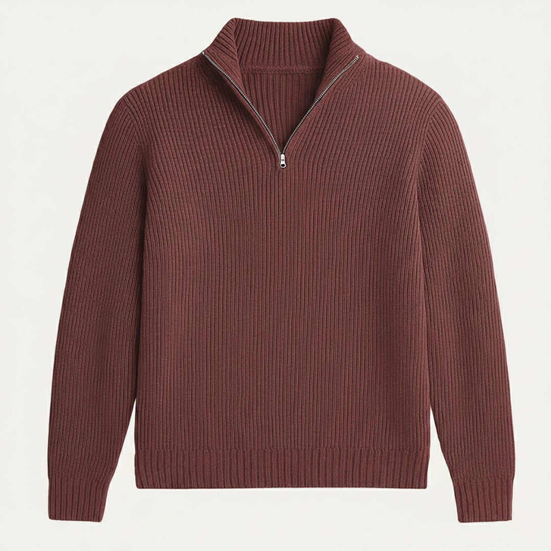 Men’s Soft Knit Cashmere Half Zip Sweater