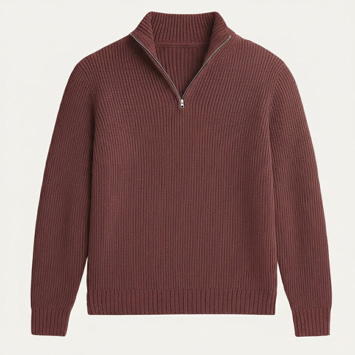 Men’s Soft Knit Cashmere Half Zip Sweater