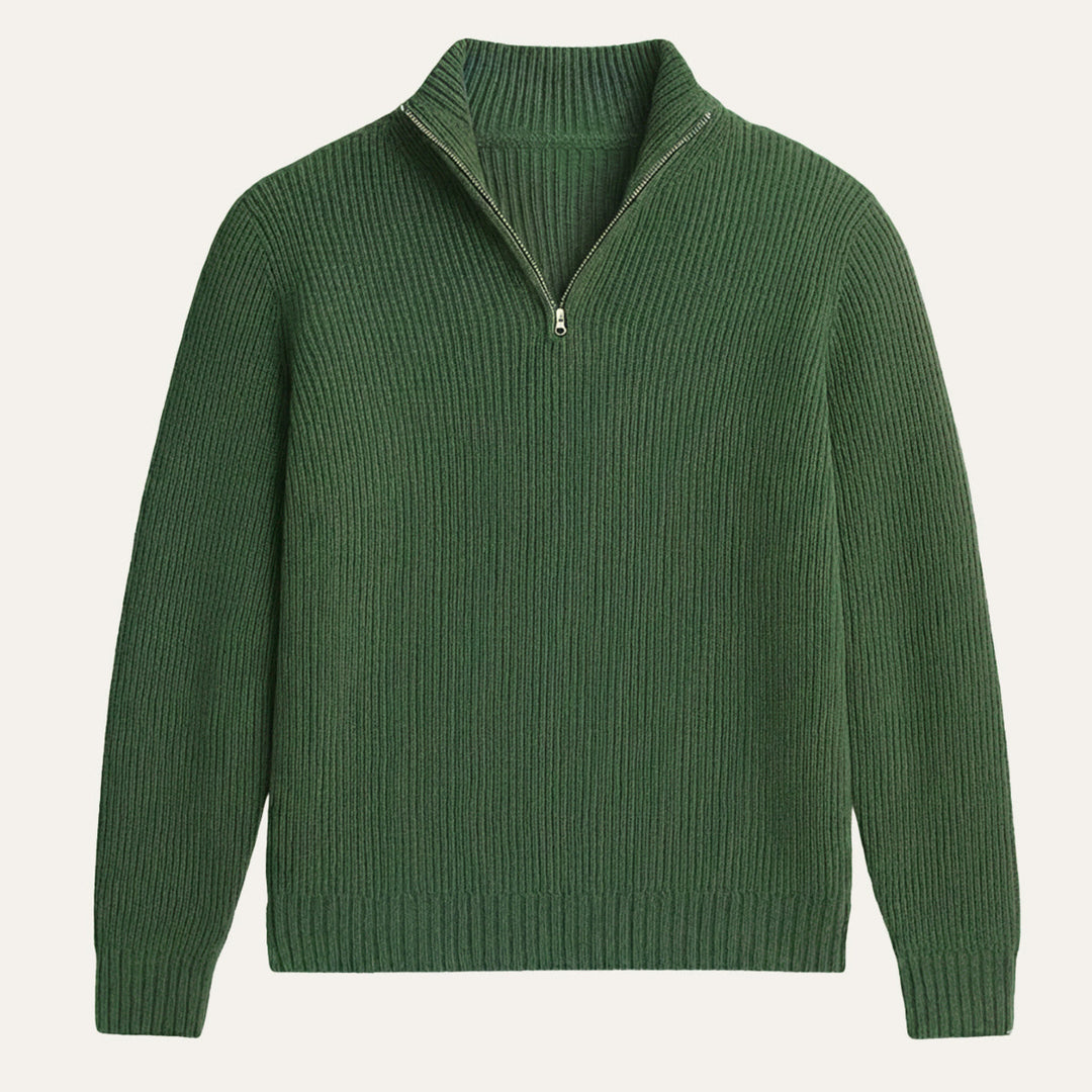 Men’s Soft Knit Cashmere Half Zip Sweater
