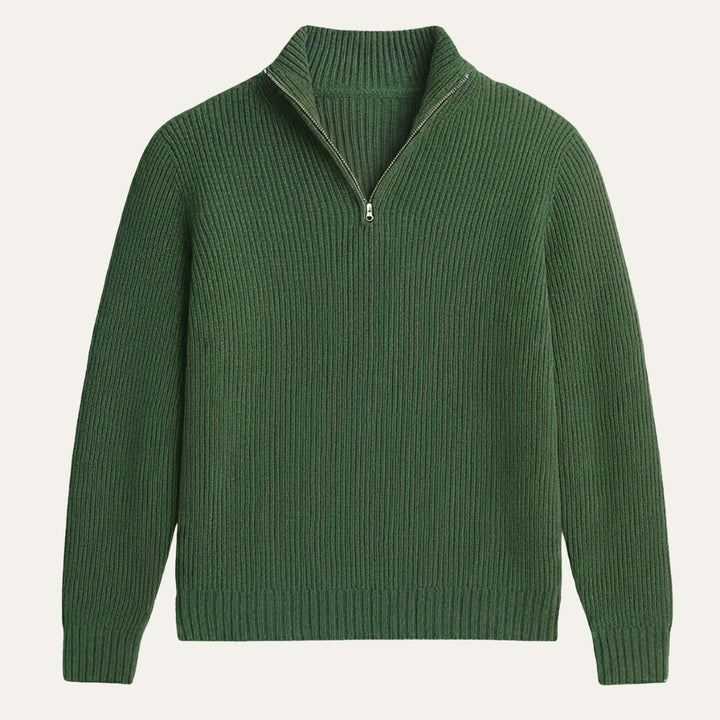 Men’s Soft Knit Cashmere Half Zip Sweater