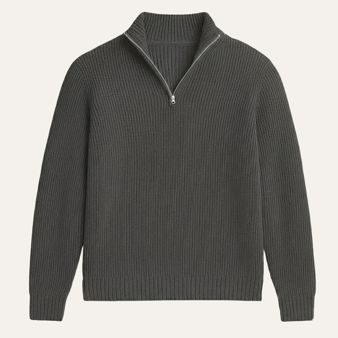 Men’s Soft Knit Cashmere Half Zip Sweater