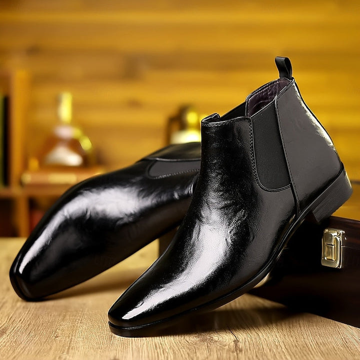 Hamish | Polished Ankle Chelsea Boots