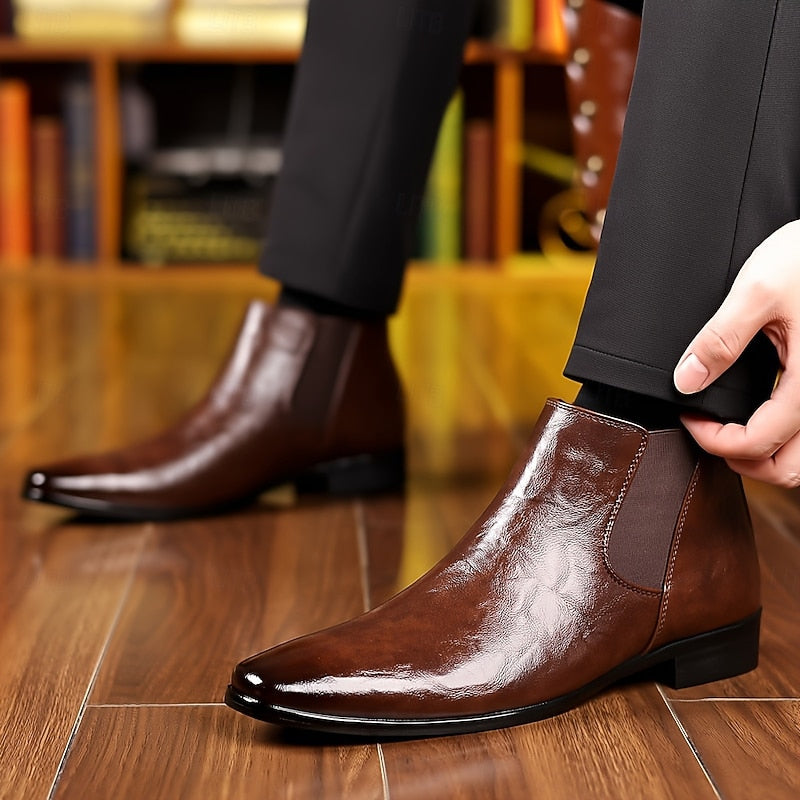 Hamish | Polished Ankle Chelsea Boots
