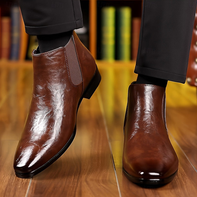 Hamish | Polished Ankle Chelsea Boots