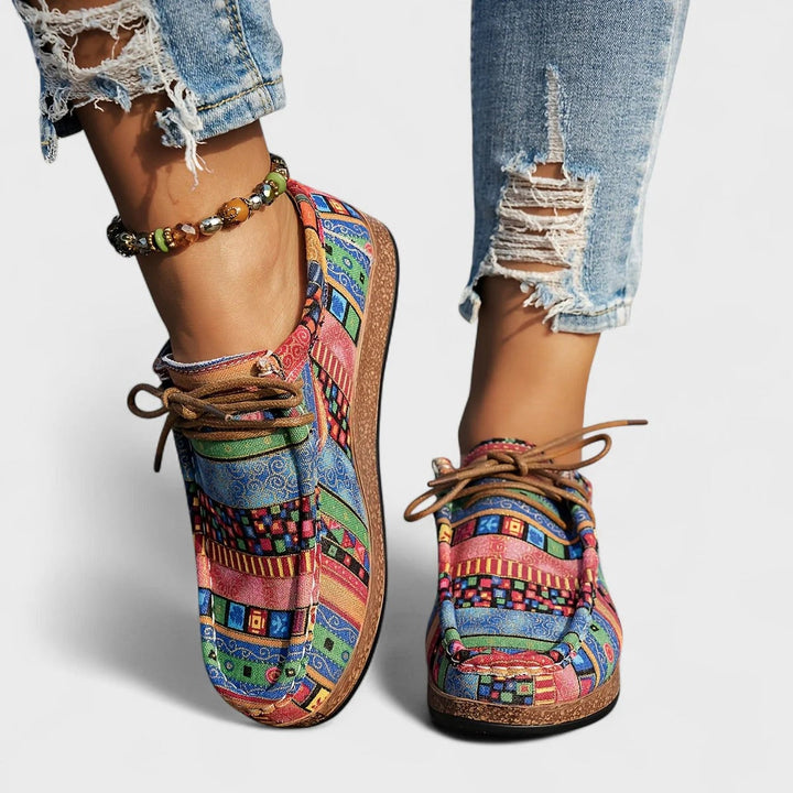 Dames Casual Sneakers – Artistiek Design met Comfortabele Zool Groen / 36 - AIDA LENA
