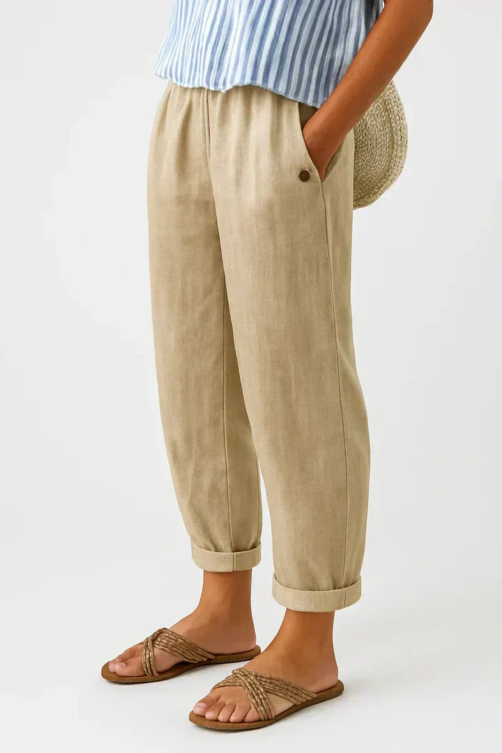 Women's Tapered Trousers | Elasticated Waist Comfort 2