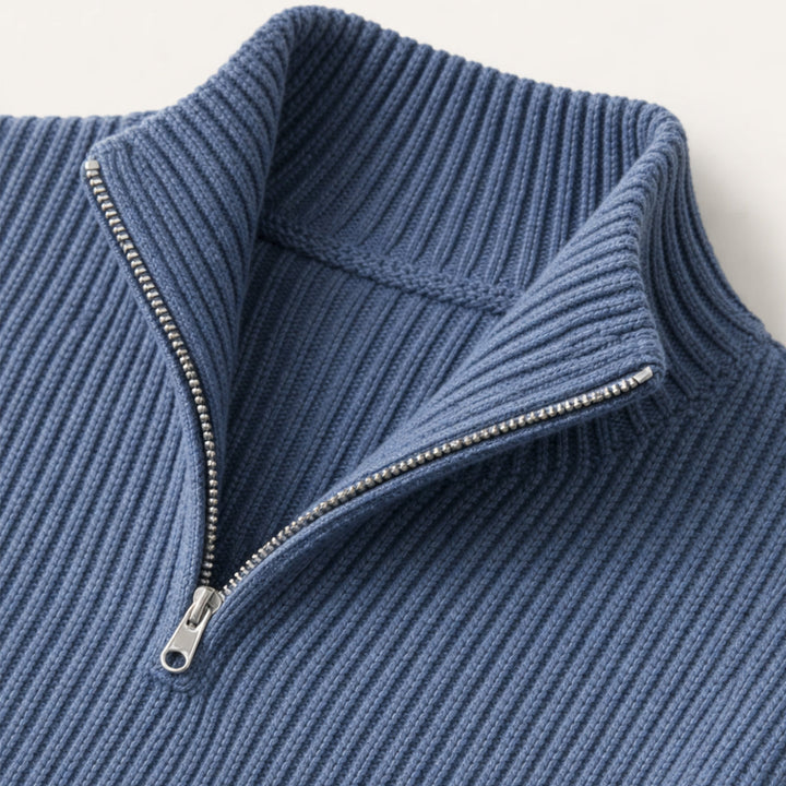 Men’s Soft Knit Cashmere Half Zip Sweater