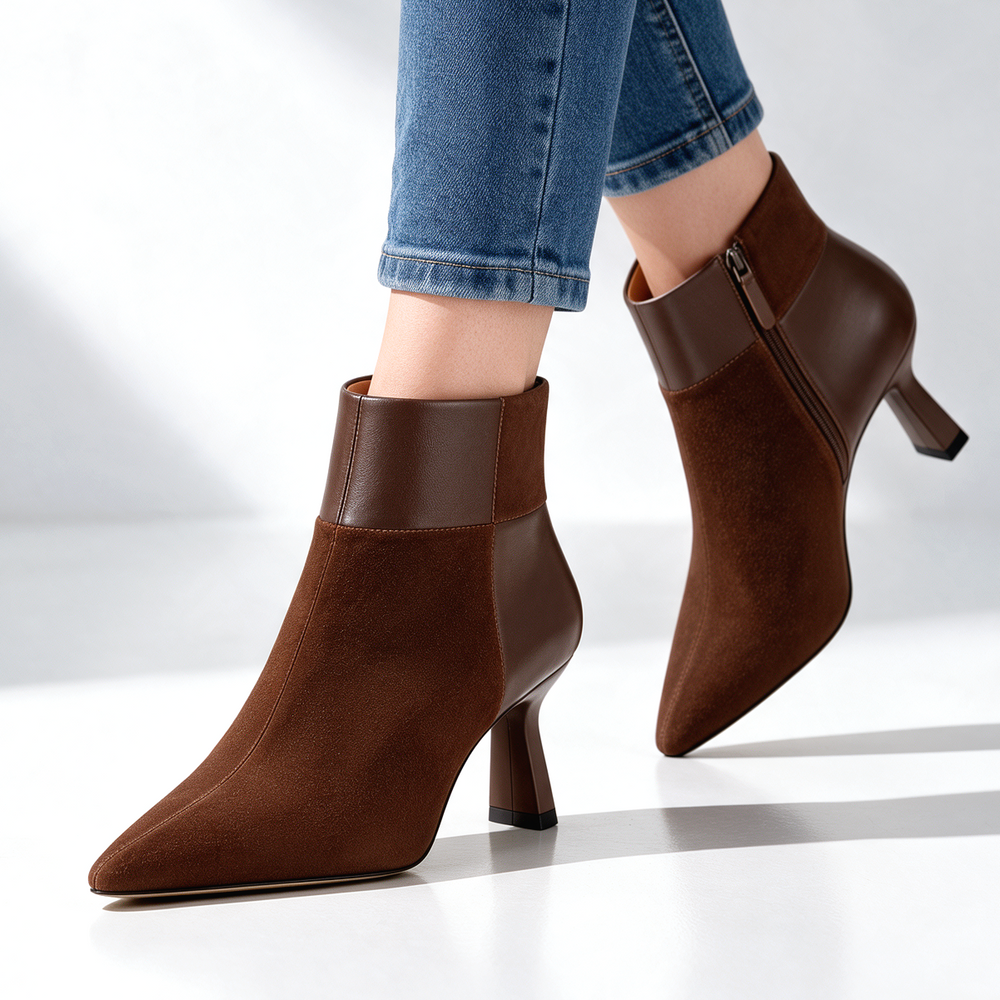 Women's Checkered Ankle Boots | Cushioned Comfort & Warm Lining 2