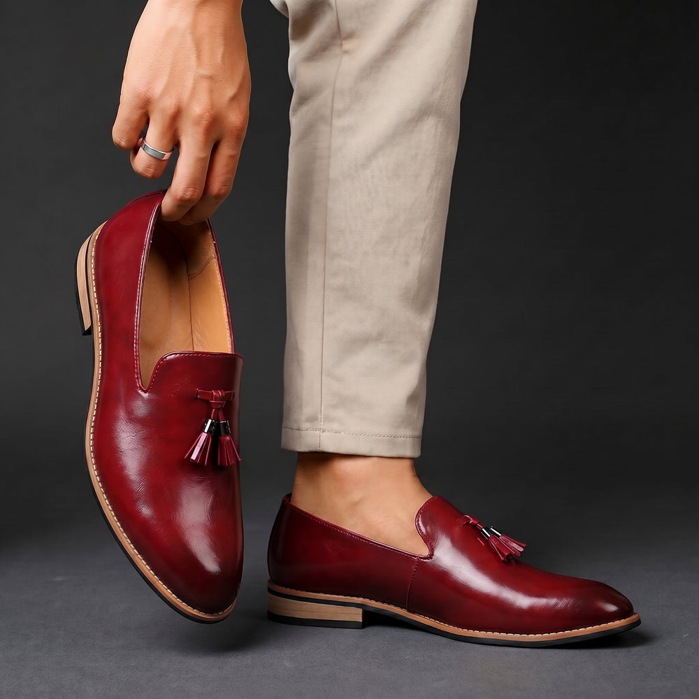 Men's Tassel Loafers Slip-On Cushioned Sole Dress Shoes 2