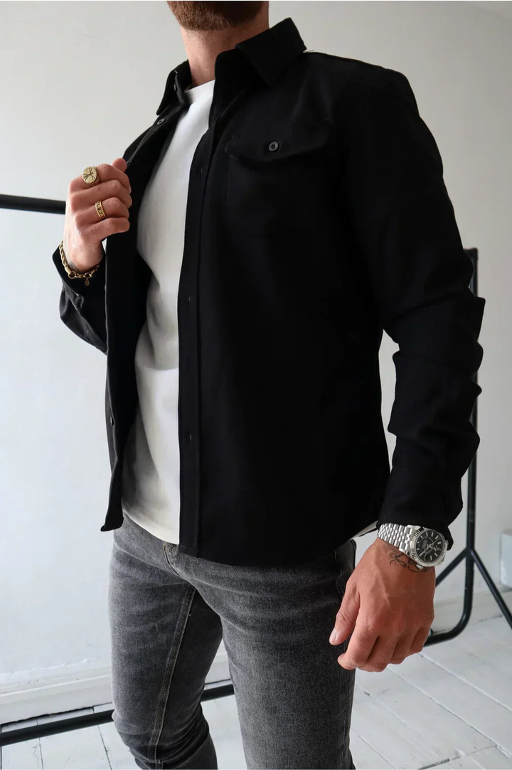 Shirt Jacket for Men - Button-Up Overshirt - Image 2