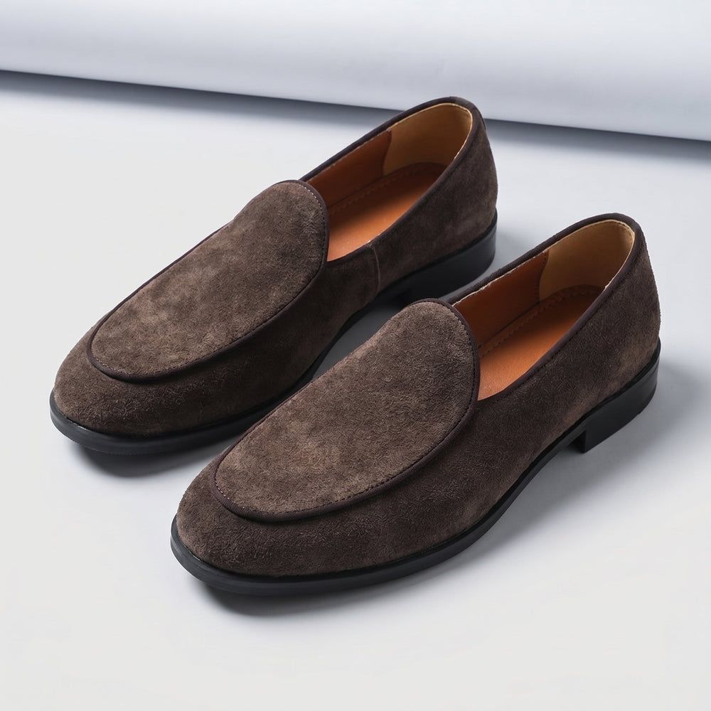 Men's Slip-On Loafers Apron Toe Flexible Sole Shoes 2
