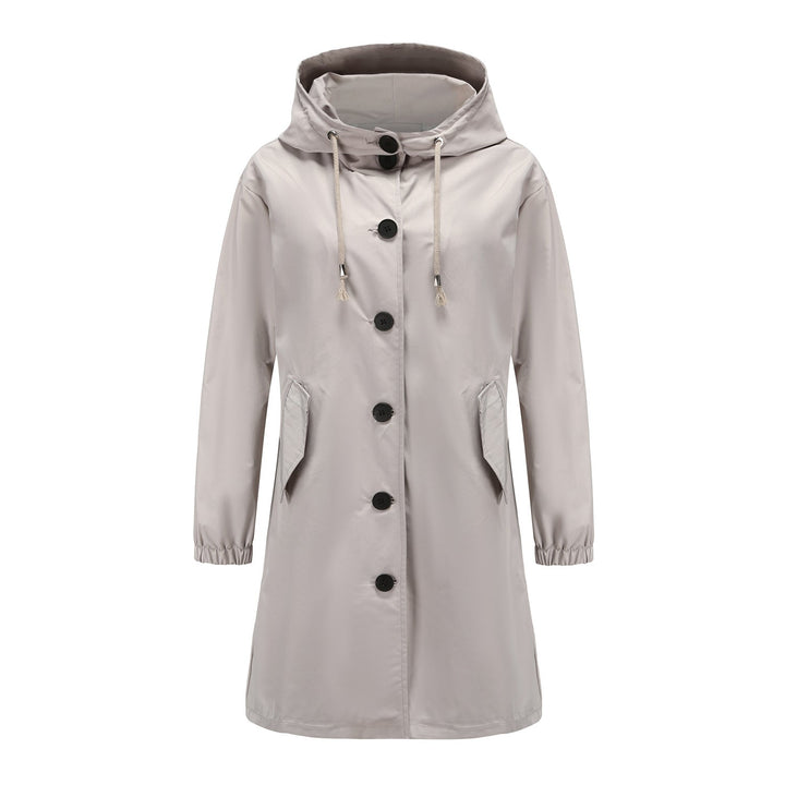 Maude | Manteau Long Trapèze à Capuche pour Femme - Image 4